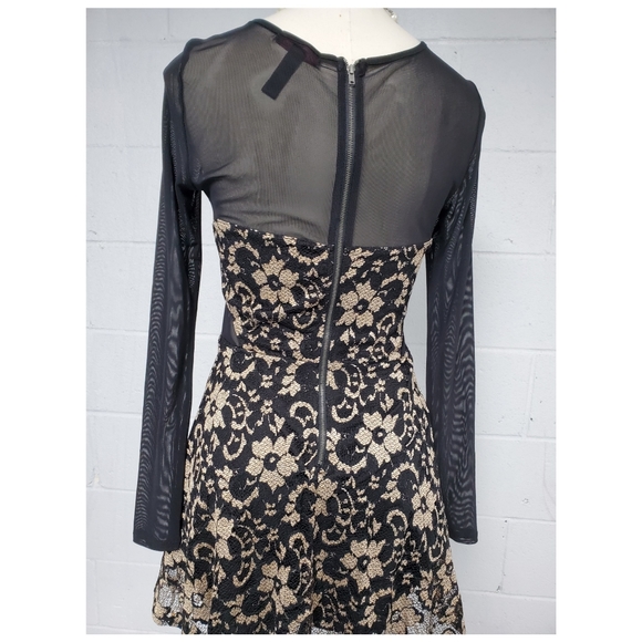 Material Girl dress black/tan lance color size M - Picture 2 of 16